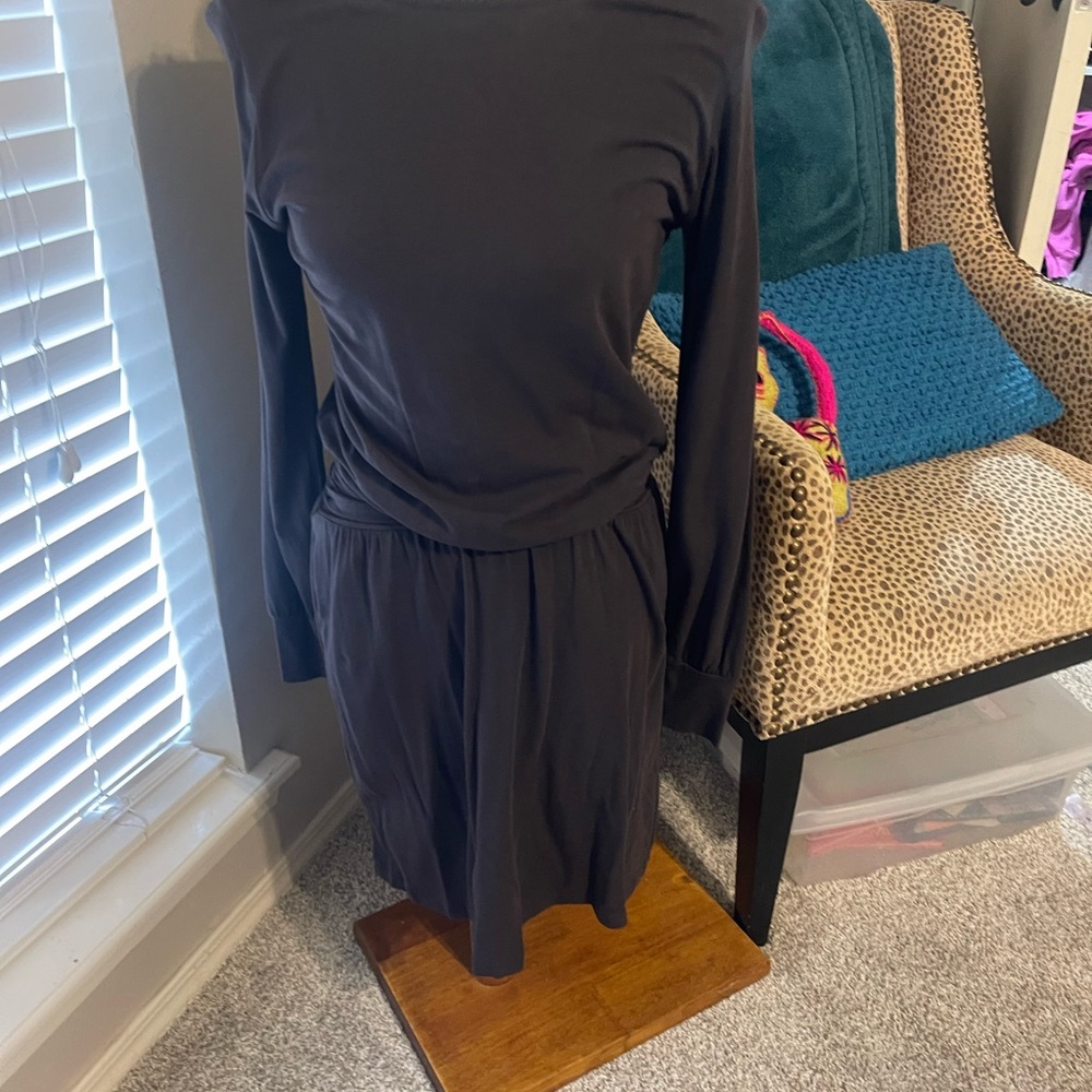Lilla P Charcoal Long Sleeve Dress